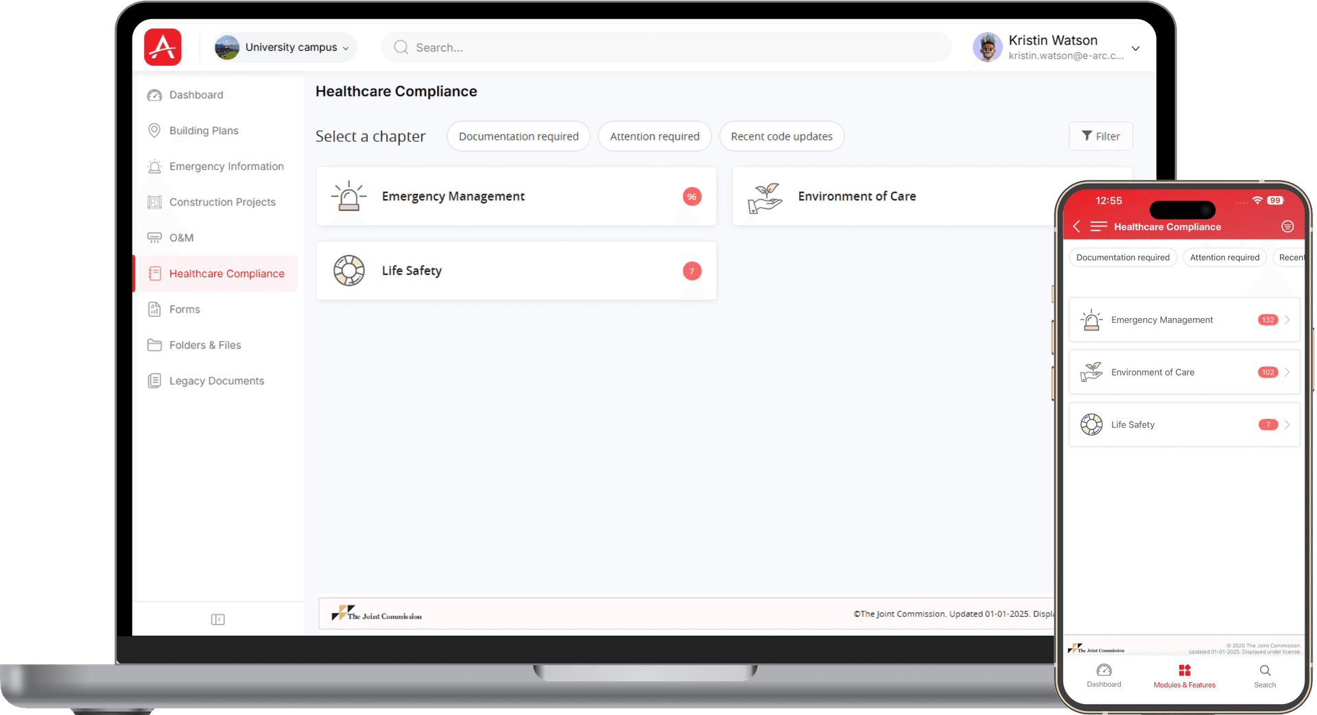 Healthcare Compliance interface demonstration
